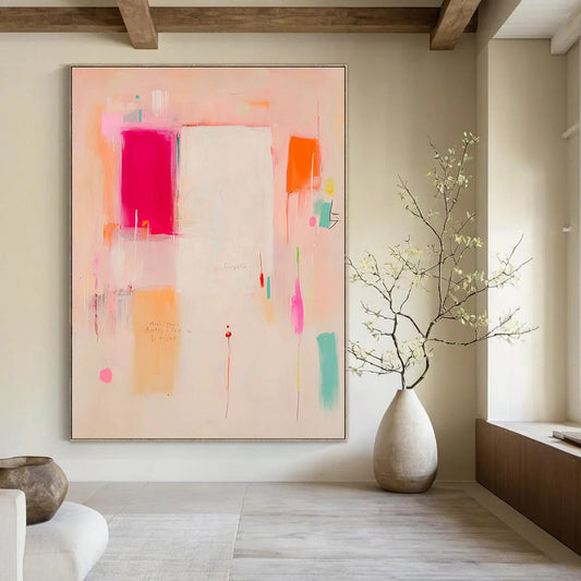 Light Pink Abstract with Text for Art - Loving Home & Creative Writing Studio STSC809