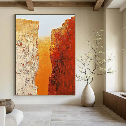 Textured Canyon Cliffs Art for Office & Study STSC713