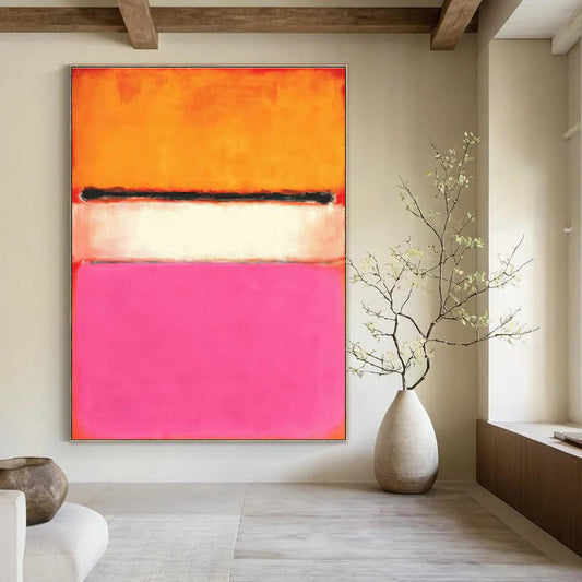 Pink - Orange - White Art for Romantic Restaurant & Fashion Boutique DLZ2093