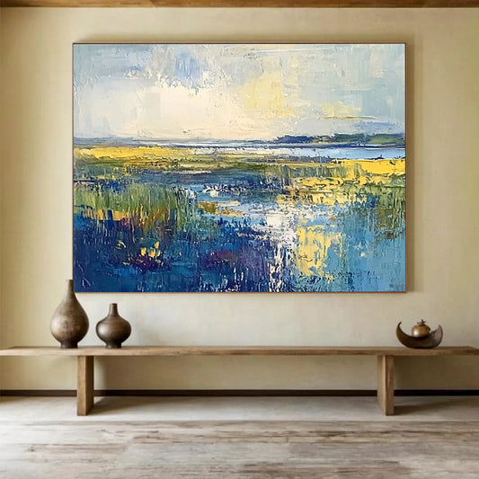 Colorful Marshland Art for Ecotourism Hotel & Vibrant Living Room SC072