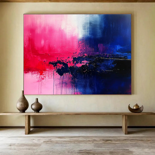 Pink - Blue Abstract Art for Creative Studio & Nightclub Lounge SC026