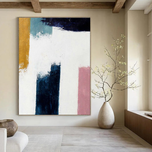 Color - Block Abstract Art for Minimalist Home Office Desksides DLZ0037