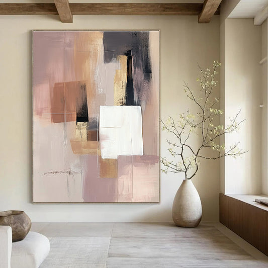 Earth - Toned Geometric Abstract for Rustic Home Library & Eco - Friendly Office STSC808