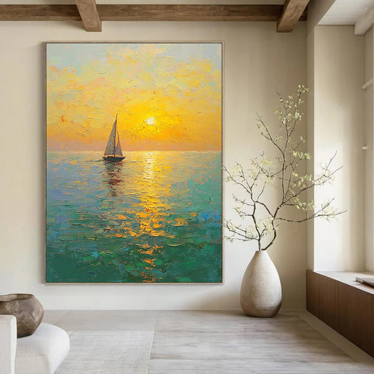 Sailboat at Sunset for Nautical - Themed Café & Yacht Club STSC1296