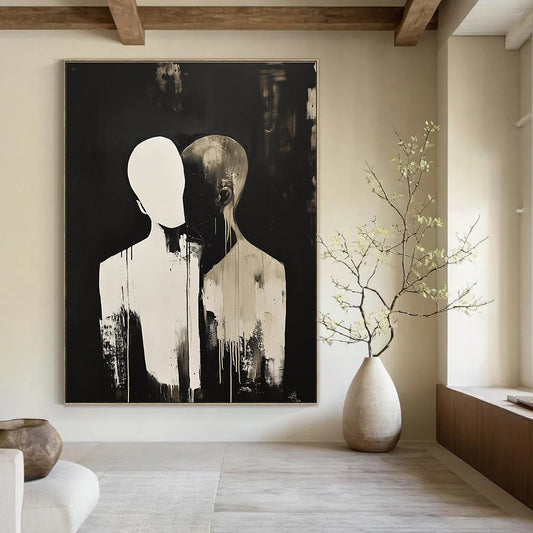 Kissing Figures Art for Romantic Restaurant & Intimate Home Living Room STSC1449