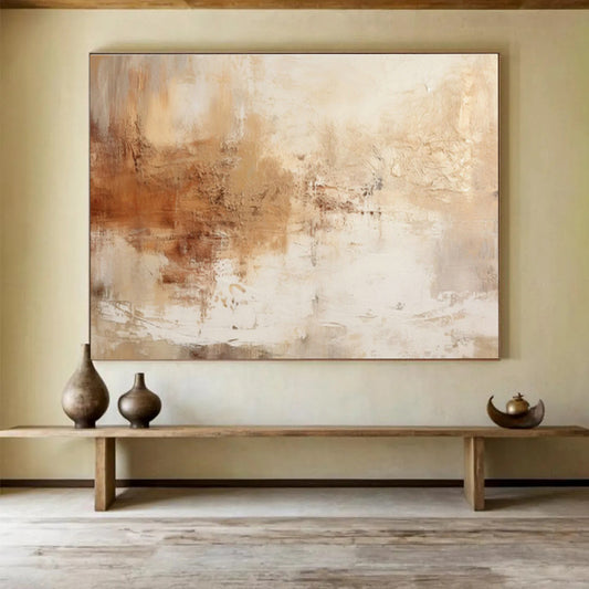 Warm - Toned Abstract Art for Cozy Living Room Ambiance DLZ2714