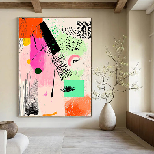 Abstract Face Collage for Bohemian - Style Beauty Salon & Artistic Fashion Boutique STSC982