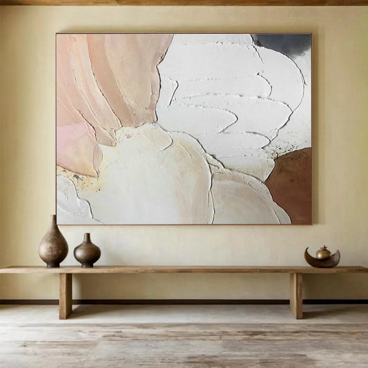 Light Pink Relief Abstract Art for Feminine - Inspired Beauty Salons DLZ2568