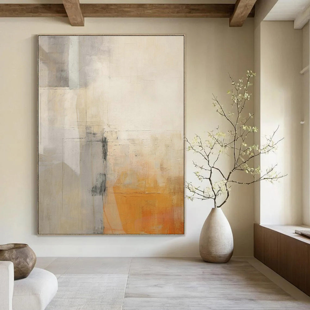Yellow - Gray Geometric Abstract Art for Modern Art Gallery & Creative Hub DLZ1959