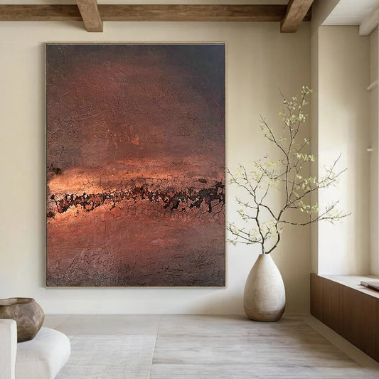 Brown - Texture Art for Rustic Steakhouse Dining Walls DLZ0190