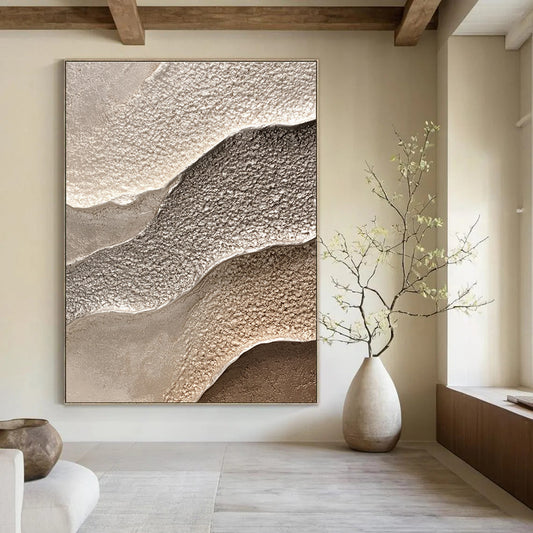 Neutral Textured Waves for Modern Office Reception & Luxury Hotel Lobby STSC945