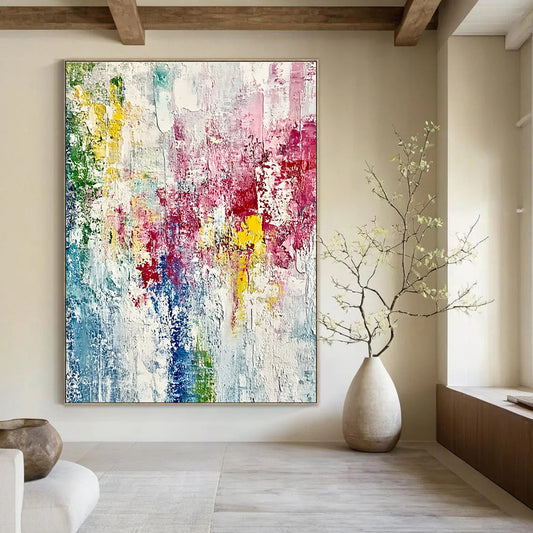 Colorful Textured Abstract Art for Bedroom & Creative Lounge STSC721