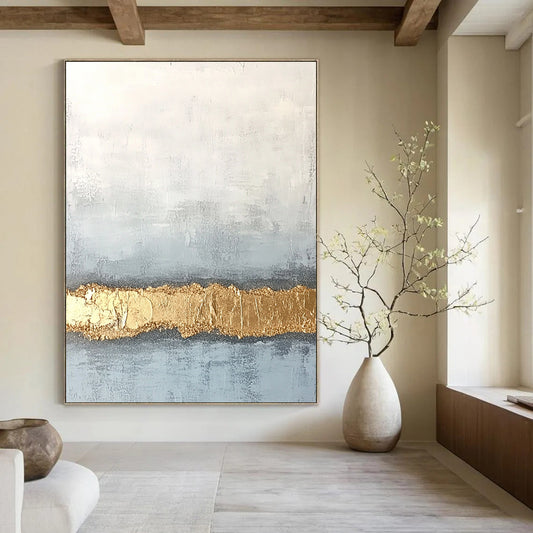 Gold Band Abstract Art for Dining Room & Hallway STSC735