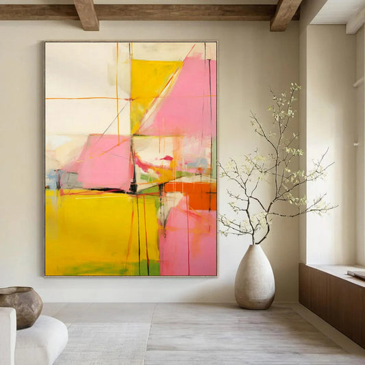 Colorful Geometric Abstract Art for Modern Office Breakroom & Creative Studio DLZ1760