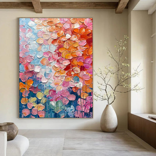 Pastel Flower Field Art for Wedding Venue & Spa Retreat DLZ2357