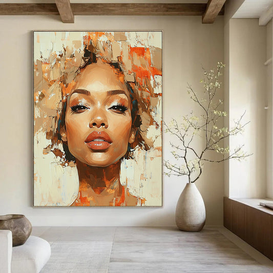 Portrait with Textured Background for Modern Bedroom & Art - Centric Boutique STSC862
