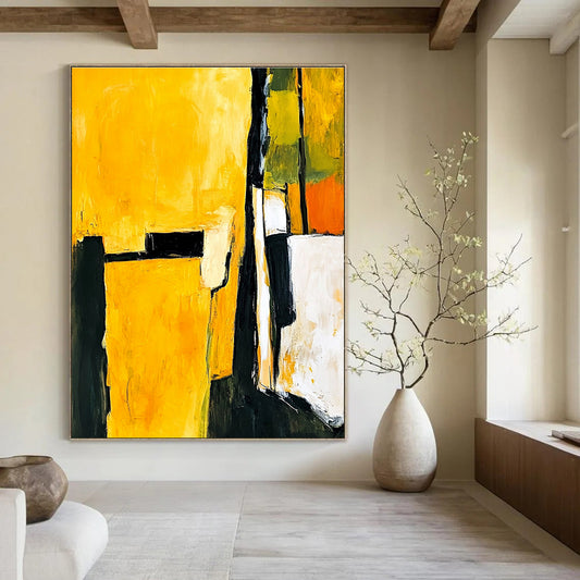 Bold Yellow & Black Art for Kitchen & Sunroom STSC718