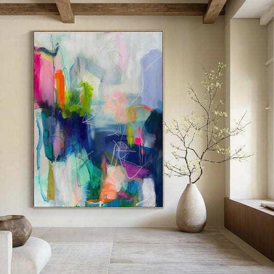 Vibrant Color Abstract Art for Creative Office & Art - Loving Home Studio DLZ2083