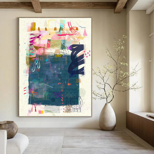 Colorful Abstract Art for Creative Agency Open - Plan Offices DLZ0173