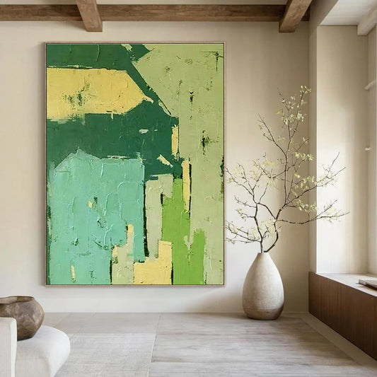 Color - Block Geometric Art for Modern Office Reception DLZ0282