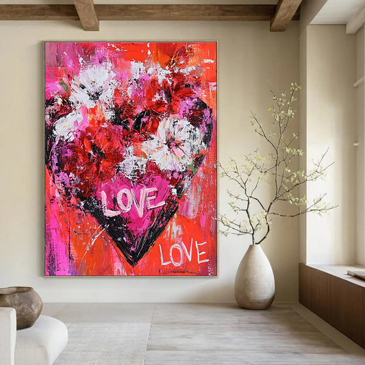 Romantic Heart of Love Art for Bedroom & Wedding Venue STSC680