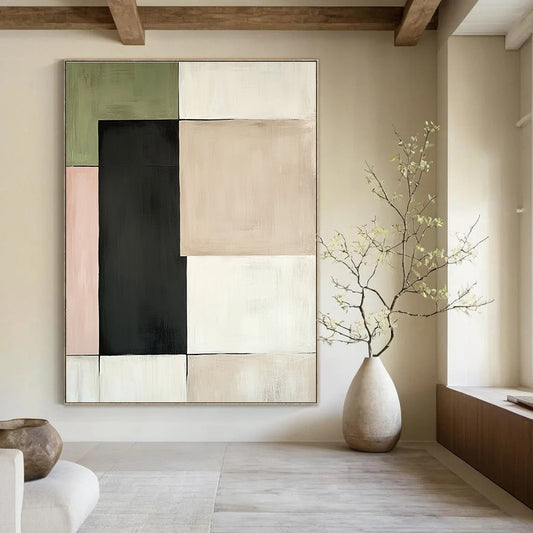 Pastel Color Block Grid for Scandinavian - Style Nursery & Cozy Coffee Shop STSC764