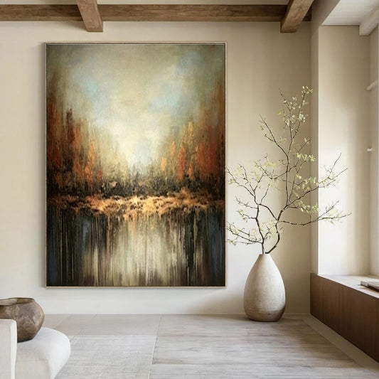 Autumn - Inspired Abstract Art for Rustic Cabin & Nature - Themed Restaurant DLZ1931