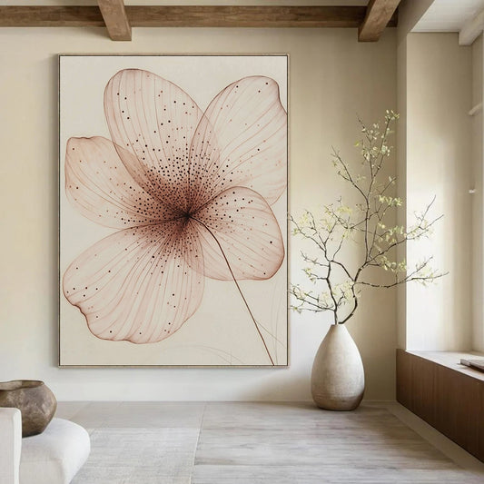 Delicate Flower Drawing for Elegant Bathroom & Botanical Study STSC1197