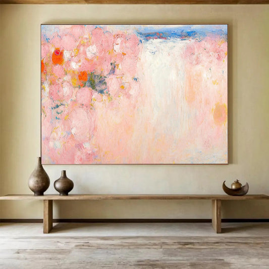 Pink Floral Light - Scene Abstract Art for Charming Vanity Area DLZ2795
