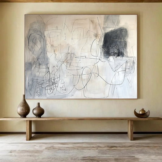 Abstract Line Sketch Art for Modern Art Studio & Creative Workshop SC390