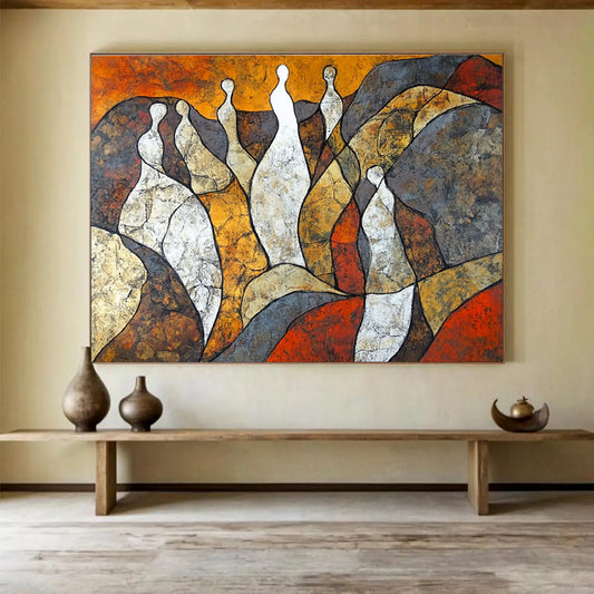 Abstract Human Figures Art for Wellness Center & Contemporary Art Gallery SC521