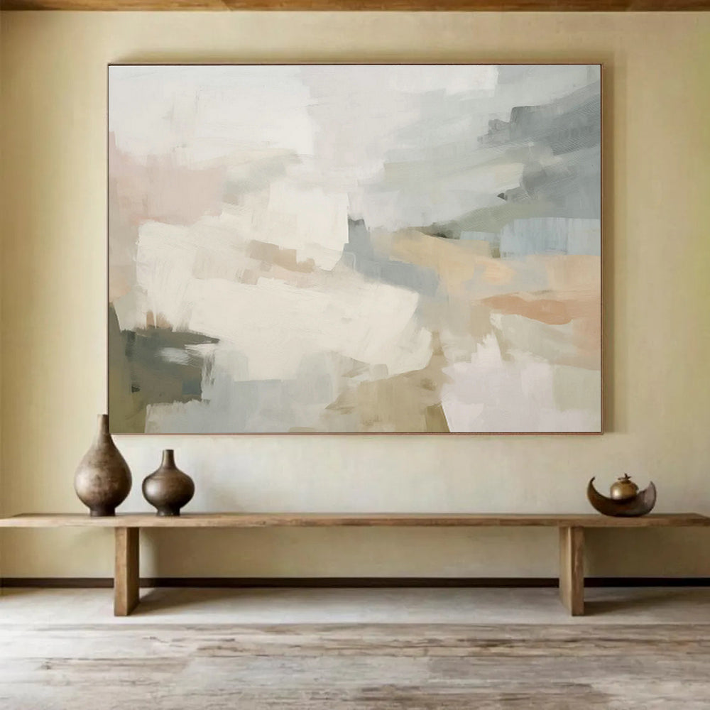 Light - Color Patchwork Abstract Art for Scandinavian - Style Nurseries DLZ2428