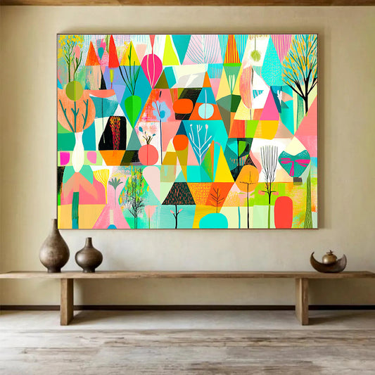 Whimsical Geometric Art for Kids' Room & Art Gallery SC563