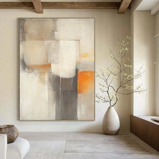 Soft Neutral Abstract Shapes for Bohemian Bedroom & Calm Office Space STSC753