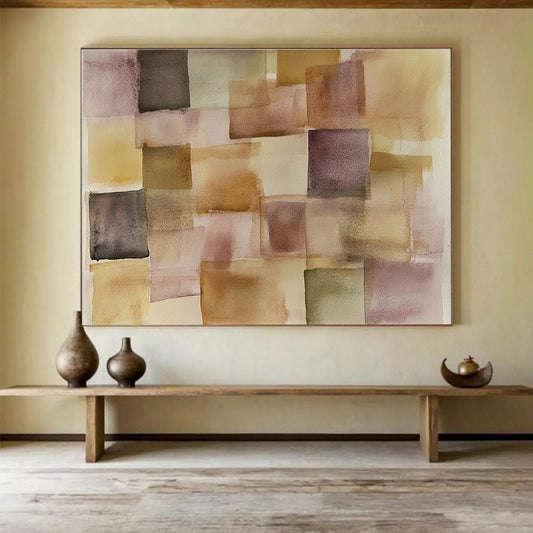 Warm Abstract Art for Bohemian Home & Artisan Café SC619