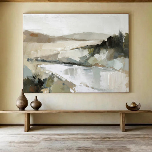 Minimalist Landscape Abstract Art for Scandinavian - Style Home Offices DLZ2622