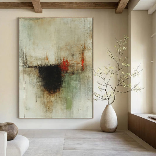 Abstract Neutral Tones for Minimalist Living Room & Modern Office STSC610