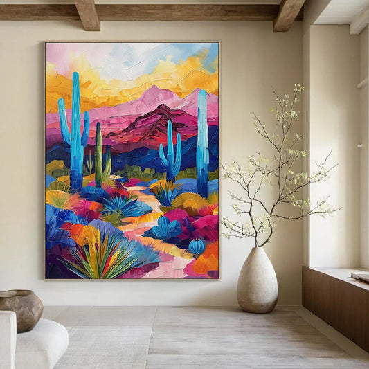 Vibrant Desert Landscape Art for Southwest - Style Home & Adventure - Themed Lounge DLZ2256