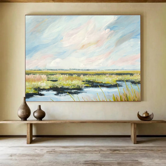 Serene Wetland Landscape Art for Nature - Lover’s Living Room DLZ3048