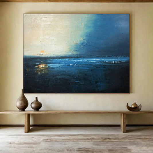 Blue - Toned Sea View Abstract for Luxury Hotel Suite DLZ3031