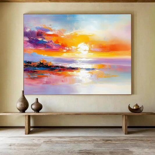 Colorful Sunset Abstract Art for Modern Art Gallery & Rooftop Bar SC422