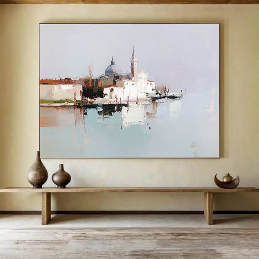 Venetian Waterfront Art for Italian - Style Restaurant & Travel Lover’s Home SC410