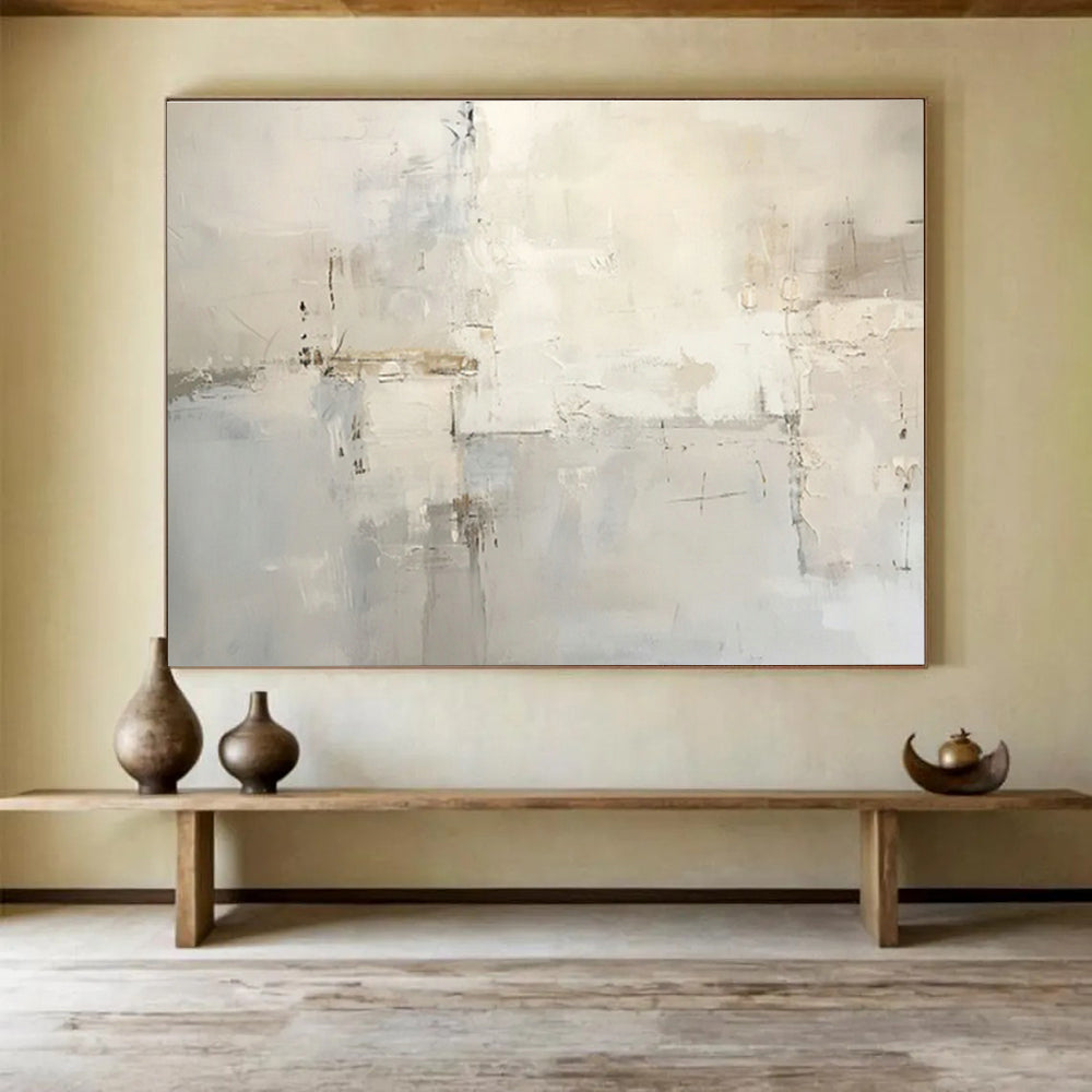 Gray - White Abstract for Contemporary Office Workspace DLZ3008