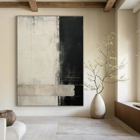 Black - White - Gray Abstract Art for Office & Living Room DLZ0333