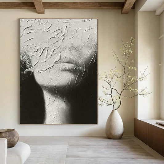 Black - White Portrait Art for Sophisticated Home Library Feature Walls DLZ0223