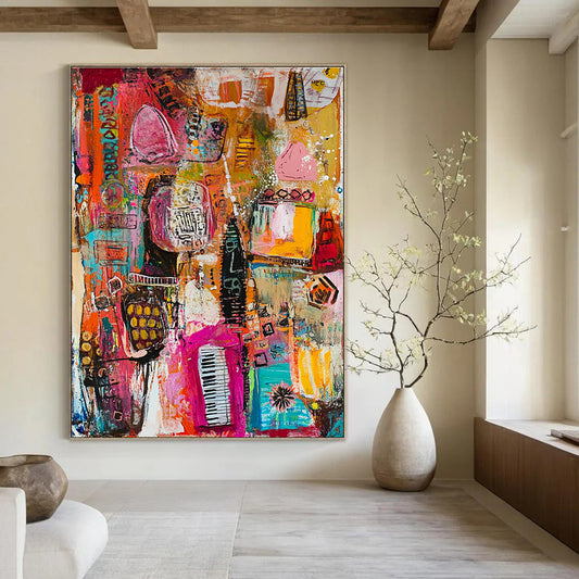 Vibrant City Abstract for Creative Studio & Urban - Chic Restaurant STSC821