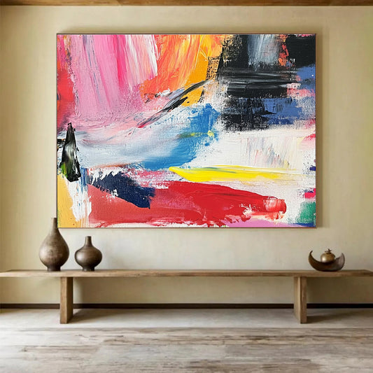 Bold Color Block Abstraction Art for Modern Art Gallery & Trendy Office SC437