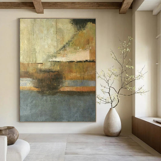 Grey - Brown Abstract Art for Living Room & Study DLZ0462