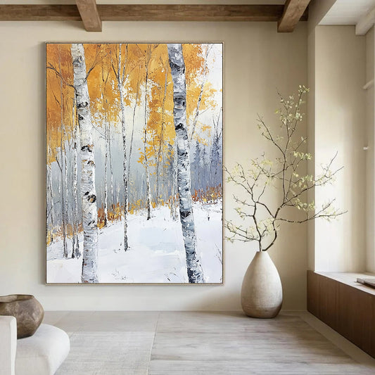 Winter Birch Forest for Rustic Cabin & Seasonal Decor Showroom STSC1123