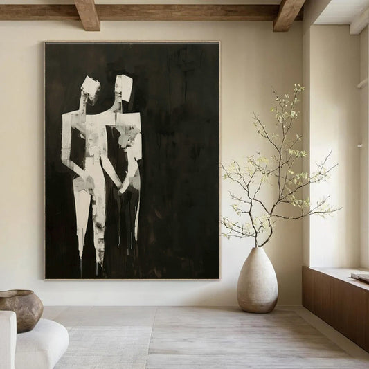 Black - White Figure Silhouette Art 2 for Living Room & Gallery DLZ0427